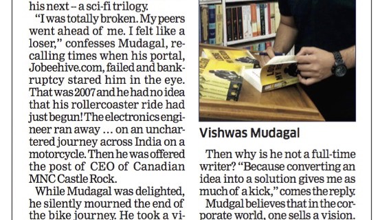 Economic Times features CEO Vishwas Mudagal: Straddling Books, Business, Bike Ride & Bollywood