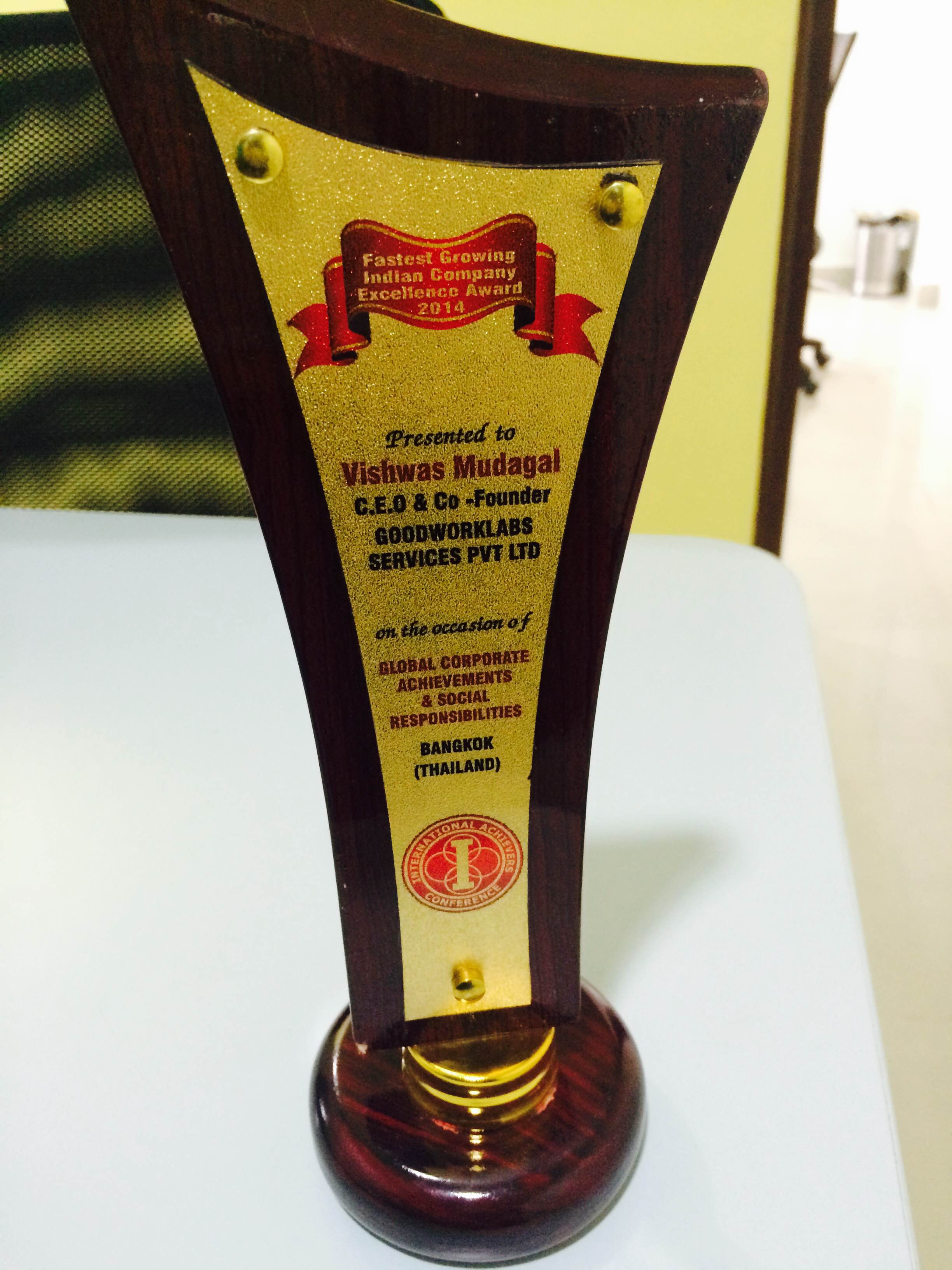goodworklabs-fastest-growing-indian-company-award-2014