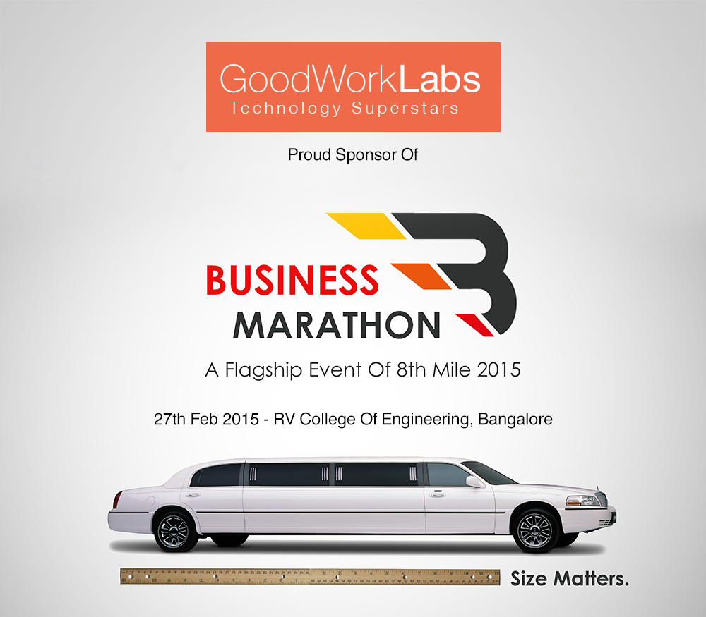 GoodWorkLabs-sponsor- Business Marathon- RVCE 8th Mile '15