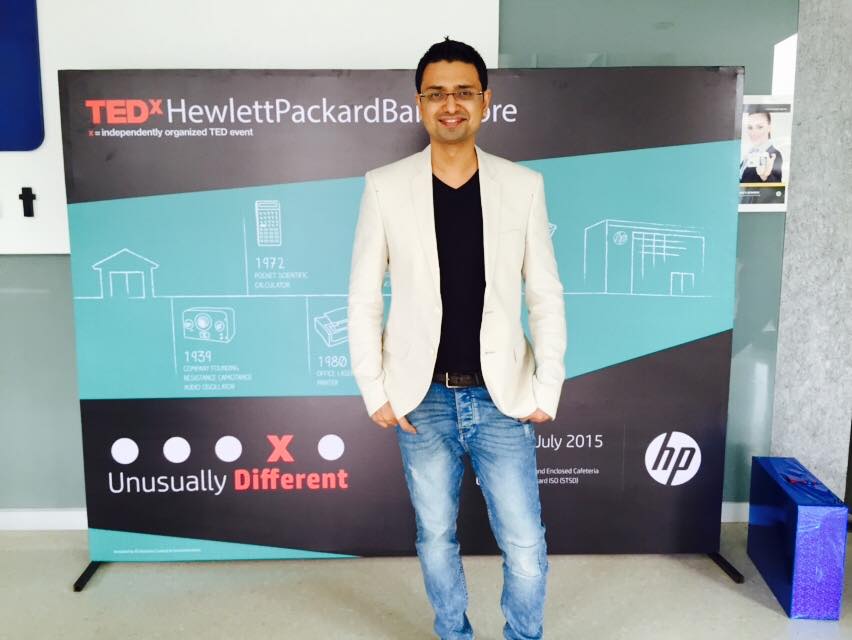 Vishwas Mudagal speaker at TEDx HP Event