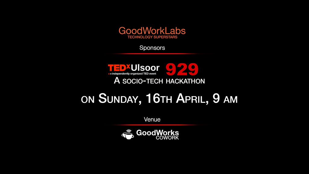 Goodworklabs sponsors tedx ulsoor