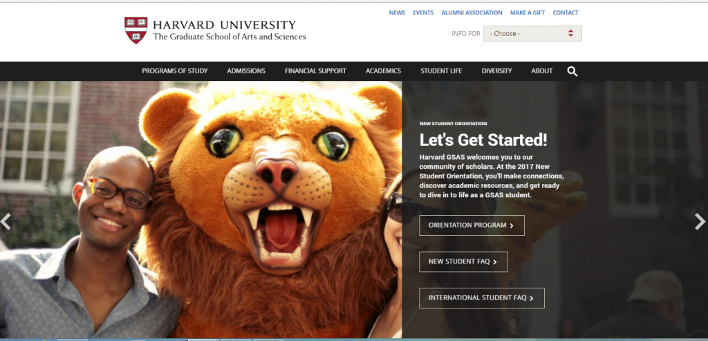 harvard university uses joomla