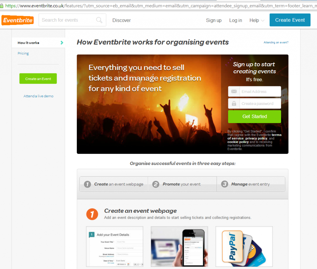 Eventbrite uses Django for their homepage as a framework