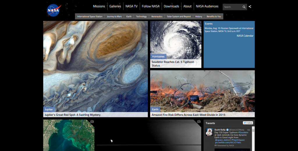 Nasa uses to build their website