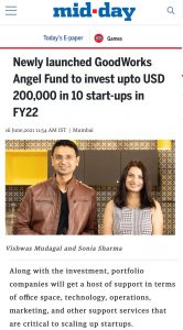 GoodWorks-angel-fund-featured-in-midday.