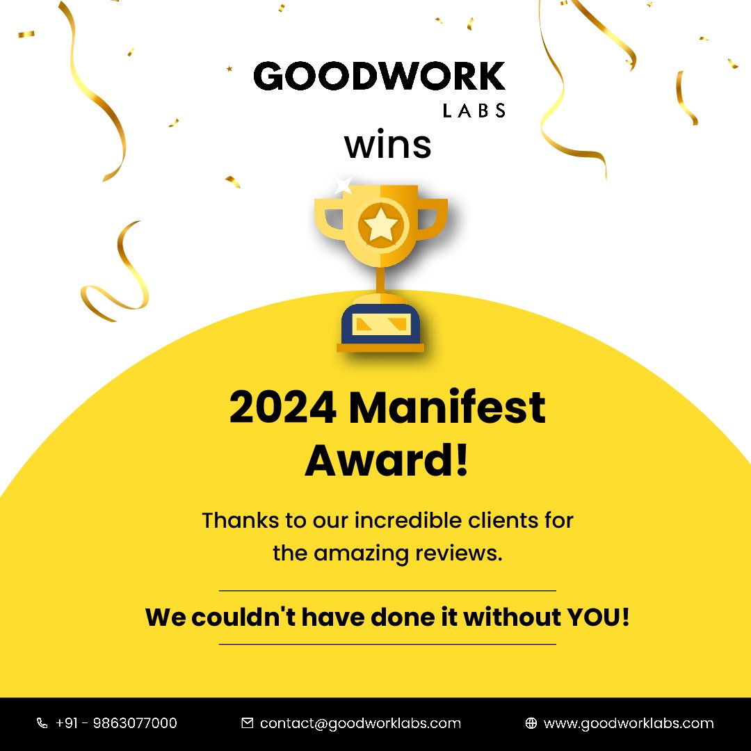 The Manifest Celebrates GoodWorkLabs as one of the Most-Reviewed AI Companies in Dubai