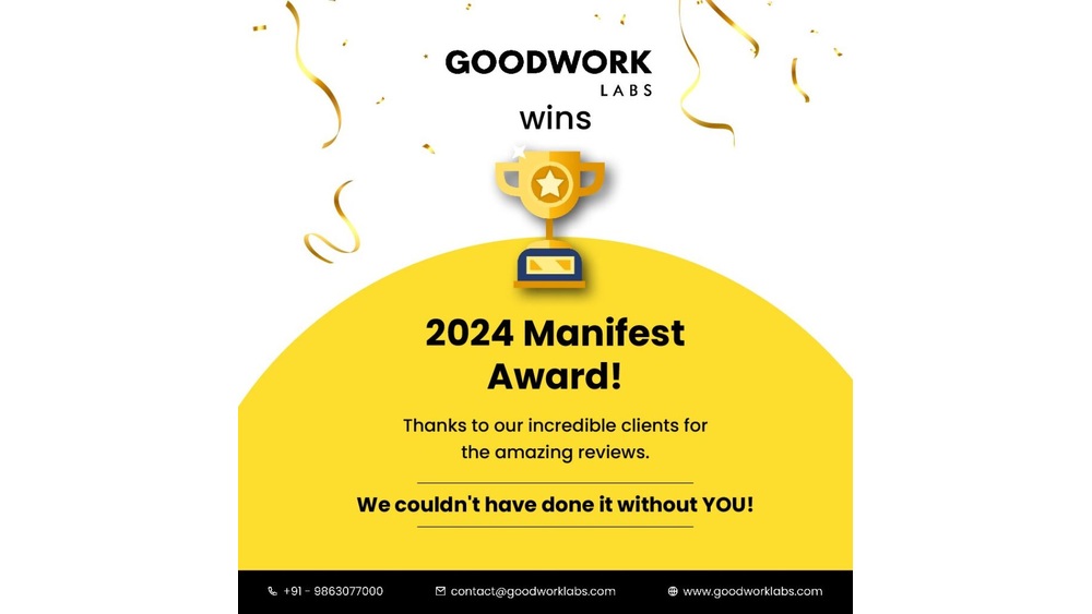 The Manifest Celebrates GoodWorkLabs as one of the Most-Reviewed AI Companies in Dubai