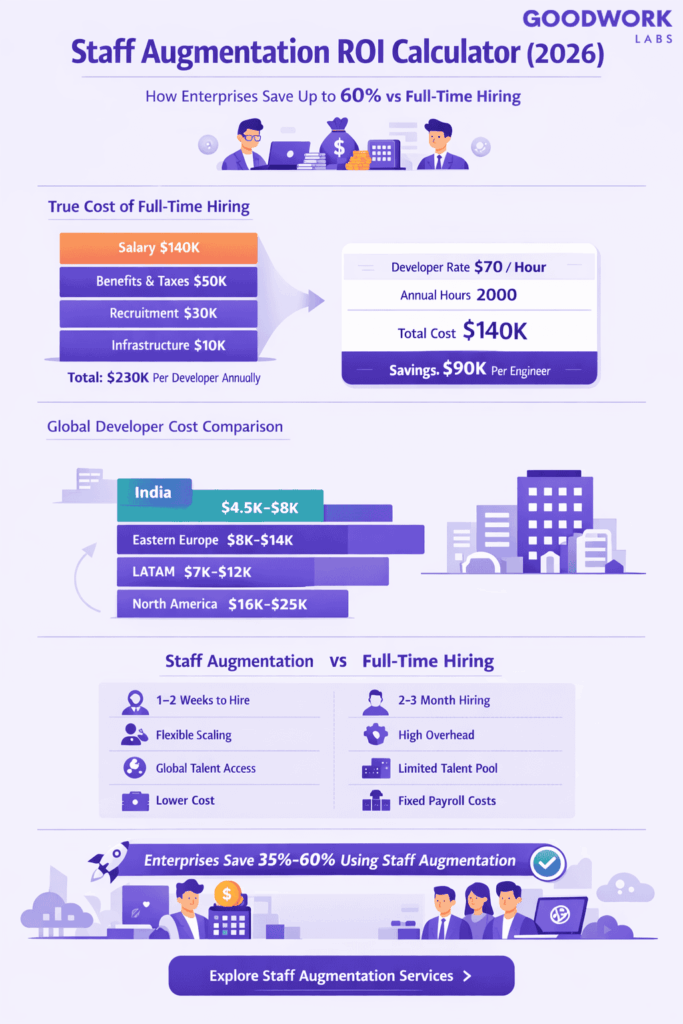 Staff Augmentation Services ROI Calculator 